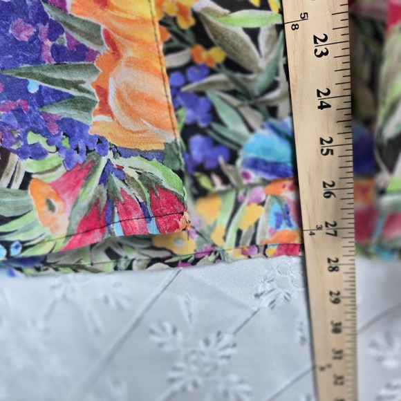 VTG Studio Collection Shirt Floral Print Button Down Women's Large Made in USA - Picture 7 of 9